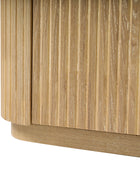 Silvia  Modern Fluted Wood Bookcase Cabinet