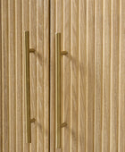 Silvia  Modern Fluted Wood Bookcase Cabinet