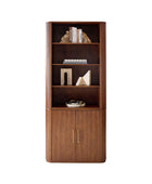 Silvia  Modern Fluted Wood Bookcase Cabinet