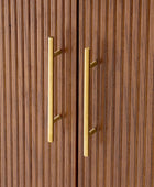 Silvia  Modern Fluted Wood Bookcase Cabinet