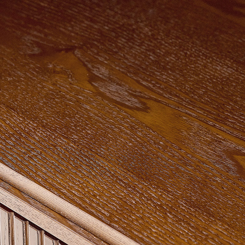 Silvia  Modern Fluted Wood Bookcase Cabinet