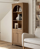 Baggio Modern Storage Bookcase with Smooth-Glide Drawer and LED