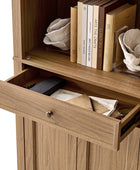 Baggio Modern Storage Bookcase with Smooth-Glide Drawer and LED