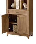 Baggio Modern Storage Bookcase with Smooth-Glide Drawer and LED