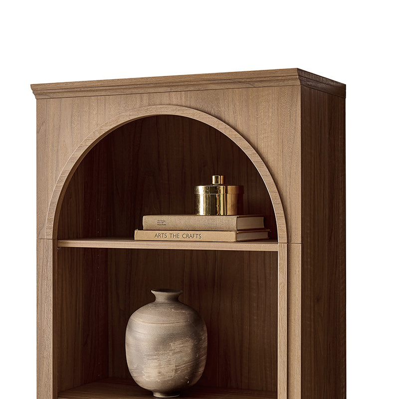 Baggio Modern Storage Bookcase with Smooth-Glide Drawer and LED