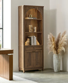 Baggio Modern Storage Bookcase with Smooth-Glide Drawer and LED