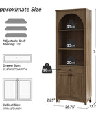 Baggio Modern Storage Bookcase with Smooth-Glide Drawer and LED