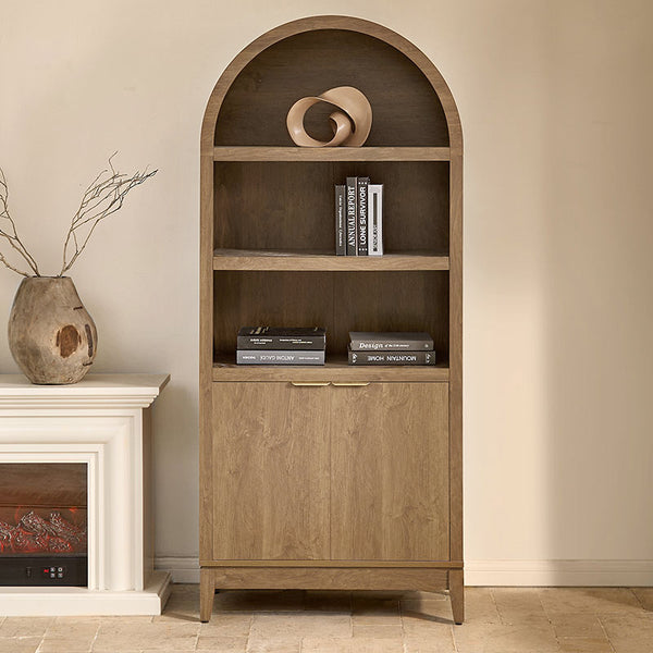 Victoria Modern  Curved Top Bookcase