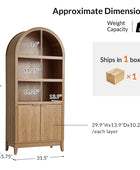 Victoria Modern  Curved Top Bookcase