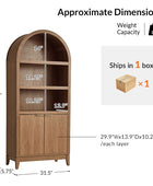 Victoria Modern  Curved Top Bookcase