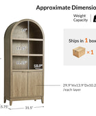 Victoria Modern  Curved Top Bookcase