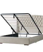 Pedro Hydraulic Lift Storage Bed with USB Ports and High Headboard