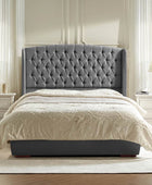 Pedro Hydraulic Lift Storage Bed with USB Ports and High Headboard