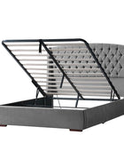 Pedro Hydraulic Lift Storage Bed with USB Ports and High Headboard