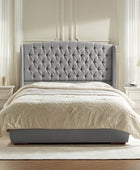 Pedro Hydraulic Lift Storage Bed with USB Ports and High Headboard