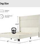 Diana 57'' H Velvet Bed with Built-In LED Tube Lighting