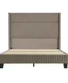 Diana 57'' H Velvet Bed with Built-In LED Tube Lighting