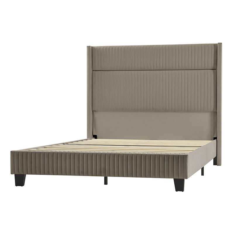 Diana 57'' H Velvet Bed with Built-In LED Tube Lighting