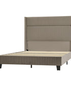 Diana 57'' H Velvet Bed with Built-In LED Tube Lighting