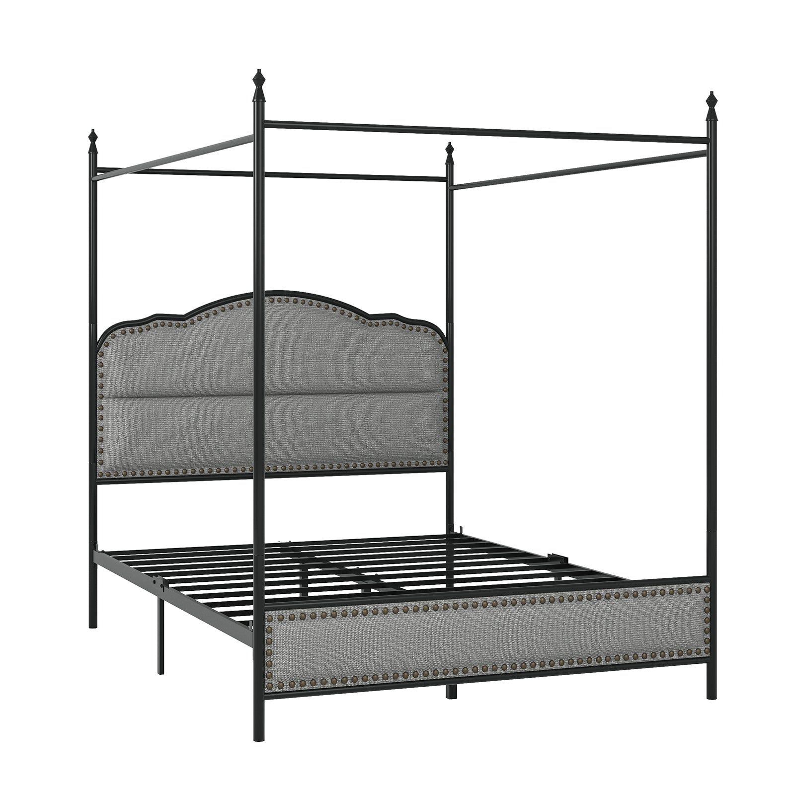 Natalia 61" Queen Size Bed with Mosquito Net