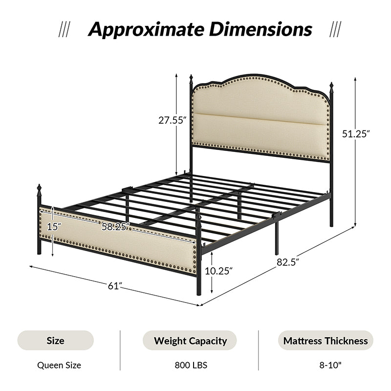 Ernesto 61" Industrial King and Queen Size Bed