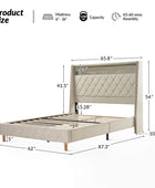 Grabiel Multifunctional Bed with Storage - Charging Headboard & Integrated Lighting