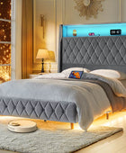 Grabiel Multifunctional Bed with Storage - Charging Headboard & Integrated Lighting