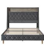 Grabiel Multifunctional Bed with Storage - Charging Headboard & Integrated Lighting