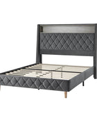 Grabiel Multifunctional Bed with Storage - Charging Headboard & Integrated Lighting