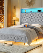 Grabiel Multifunctional Bed with Storage - Charging Headboard & Integrated Lighting