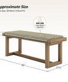 Ema Modern Style Dining Bench with Solid Wood Frame