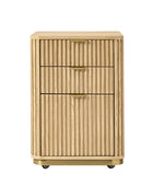 Modern Fluted Cabinet with Drawers and A4 File Storage