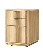Modern Fluted Cabinet with Drawers and A4 File Storage