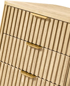 Modern Fluted Cabinet with Drawers and A4 File Storage