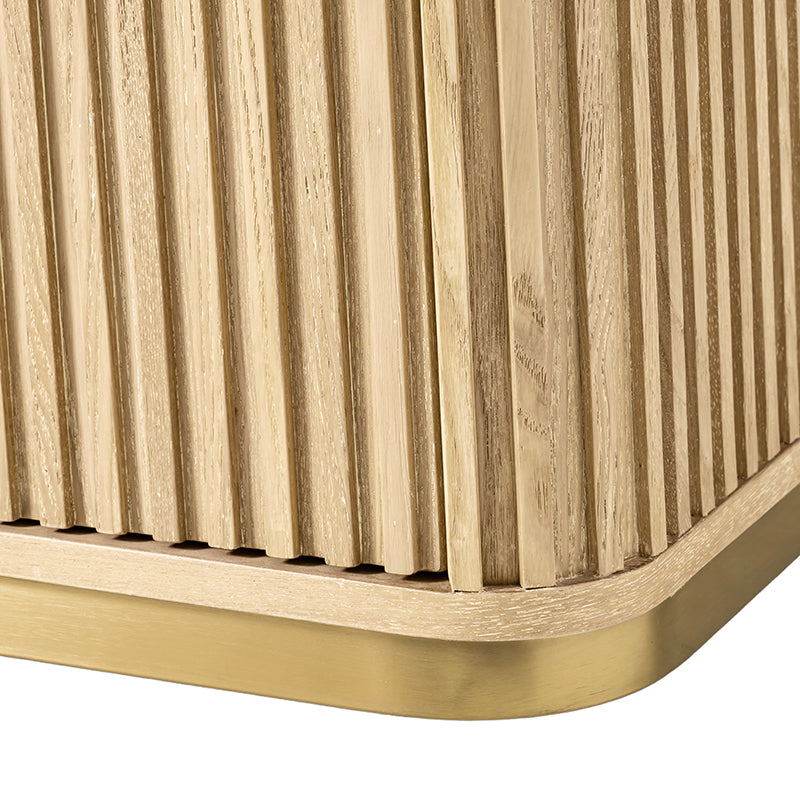 Modern Fluted Cabinet with Drawers and A4 File Storage