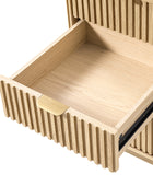 Modern Fluted Cabinet with Drawers and A4 File Storage