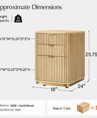 Modern Fluted Cabinet with Drawers and A4 File Storage