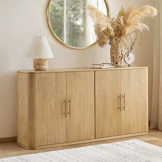 Ivan Fluted Premium Wood Cabinet