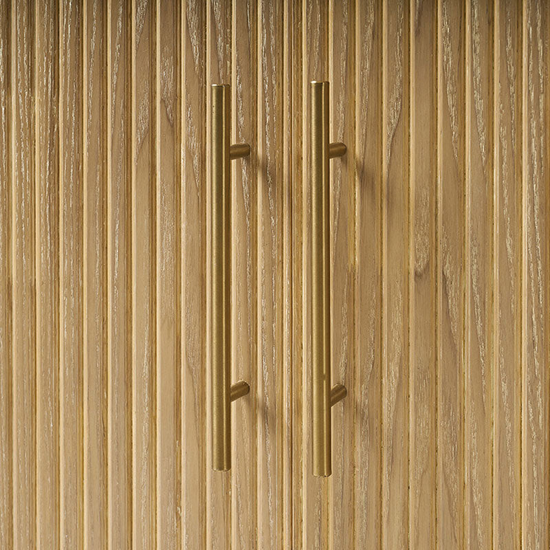 Ivan Fluted Premium Wood Cabinet