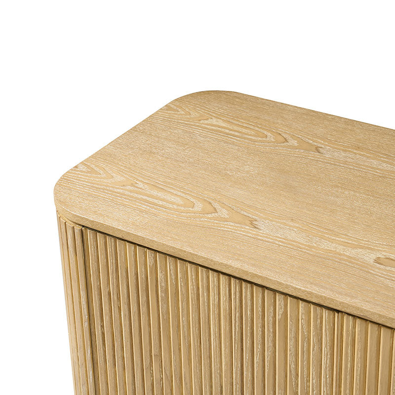 Ivan Fluted Premium Wood Cabinet