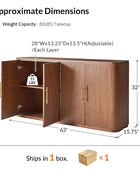 Ivan Fluted Premium Wood Cabinet