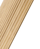 Telmo Modern Travertine Coffee Table with Fluted Wood Legs