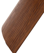 Telmo Modern Travertine Coffee Table with Fluted Wood Legs