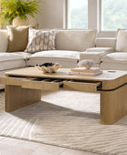 Matilde Electric Standing Coffee Table Desk with Storage