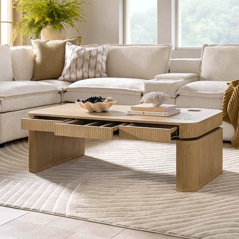 Matilde Electric Standing Coffee Table Desk with Storage