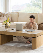 Matilde Electric Standing Coffee Table Desk with Storage