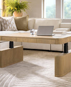 Matilde Electric Standing Coffee Table Desk with Storage