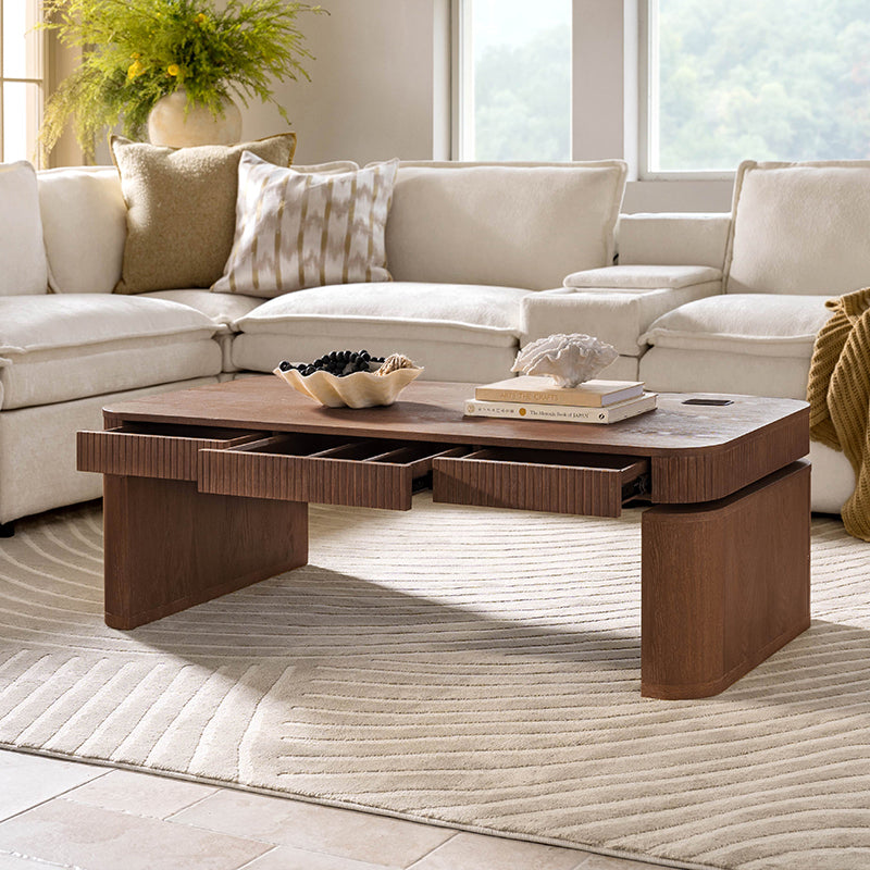 Matilde Electric Standing Coffee Table Desk with Storage