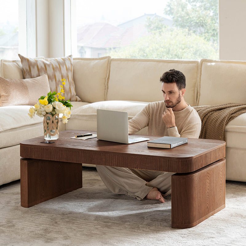 Matilde Electric Standing Coffee Table Desk with Storage