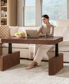 Matilde Electric Standing Coffee Table Desk with Storage